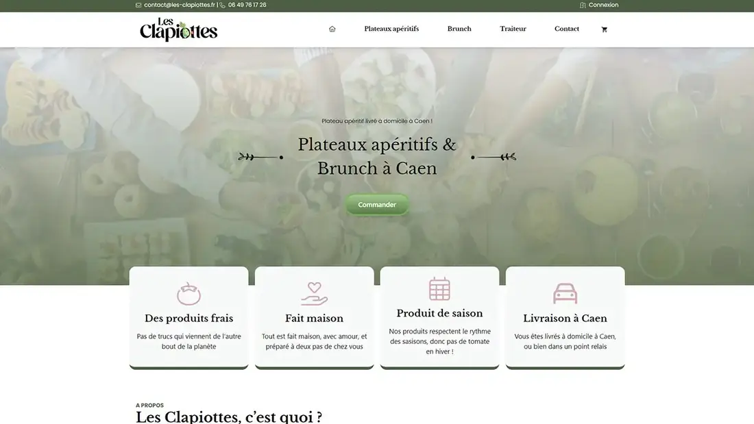 Page d'accueil du site des Clapiottes